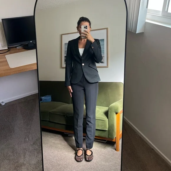 Ted Baker Textured Black Blazer & Suit Pant, Size 0 - Picture 1 of 9